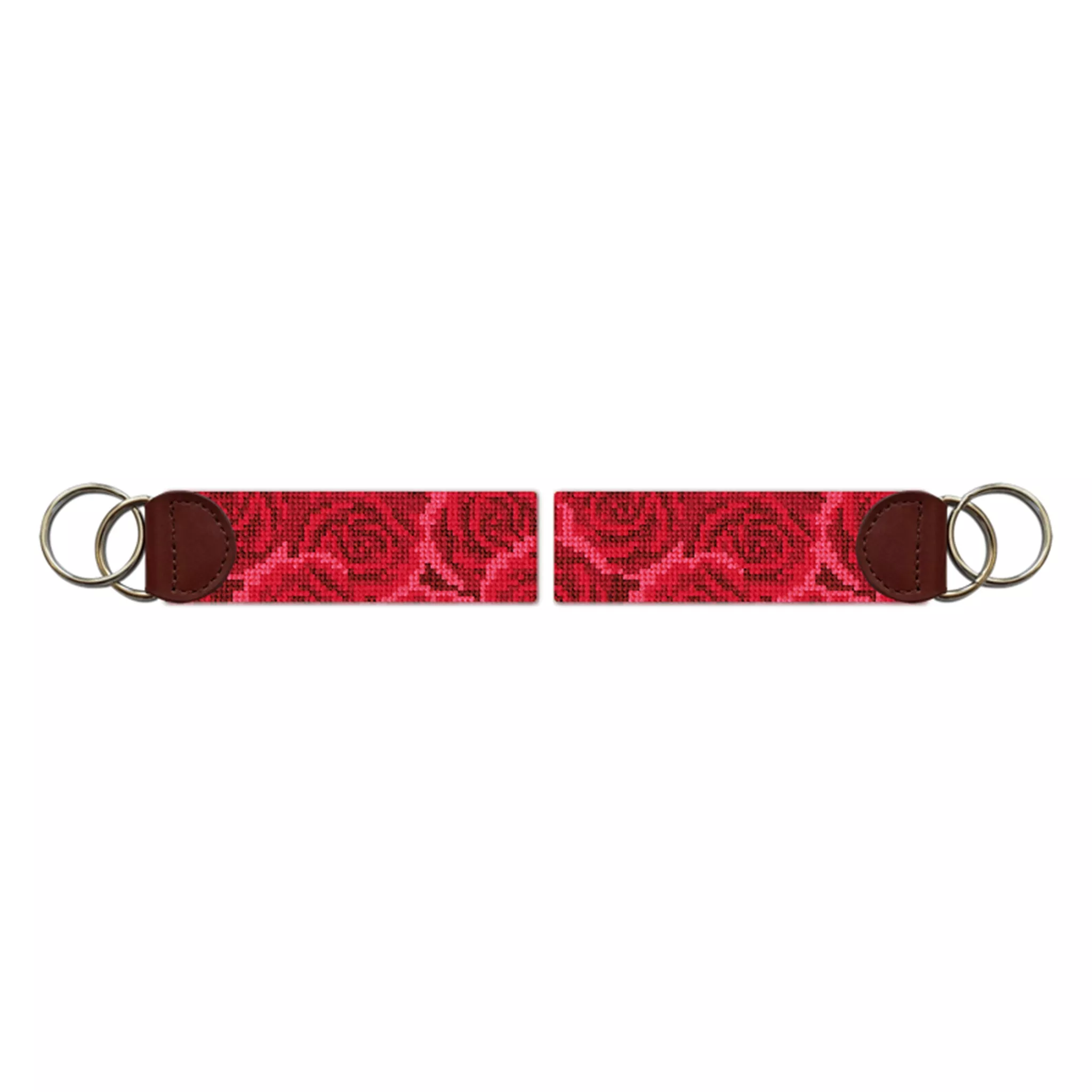 Rose Is A Rose Needlepoint Key Fob