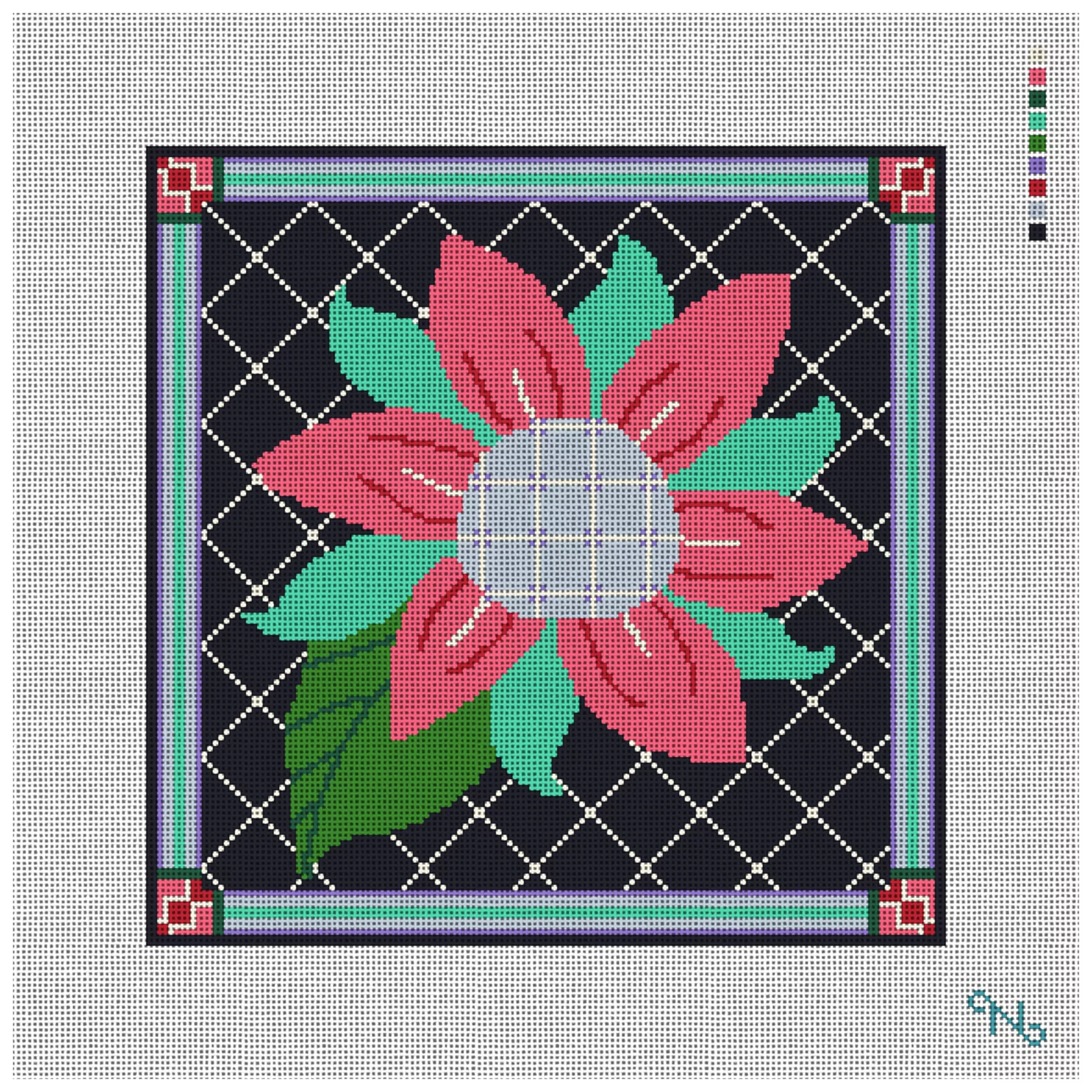Rosy Posy Stitch Fiddle Needlepoint Kit