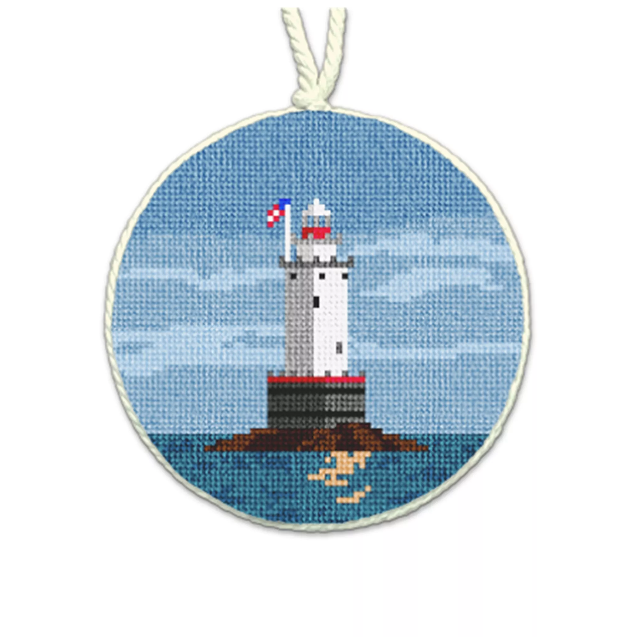 Sakonnet Lighthouse Needlepoint Ornament