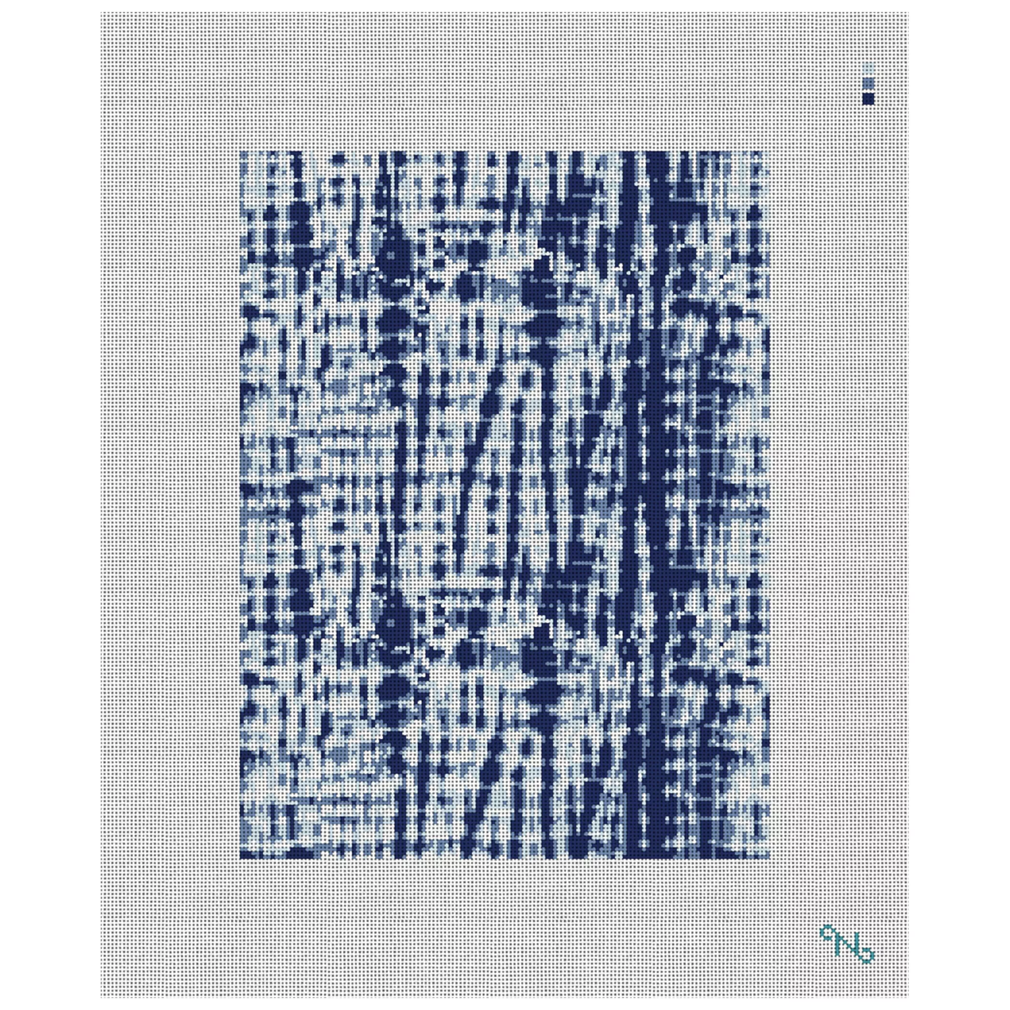 Shibori Trifold Wallet Needlepoint Kit