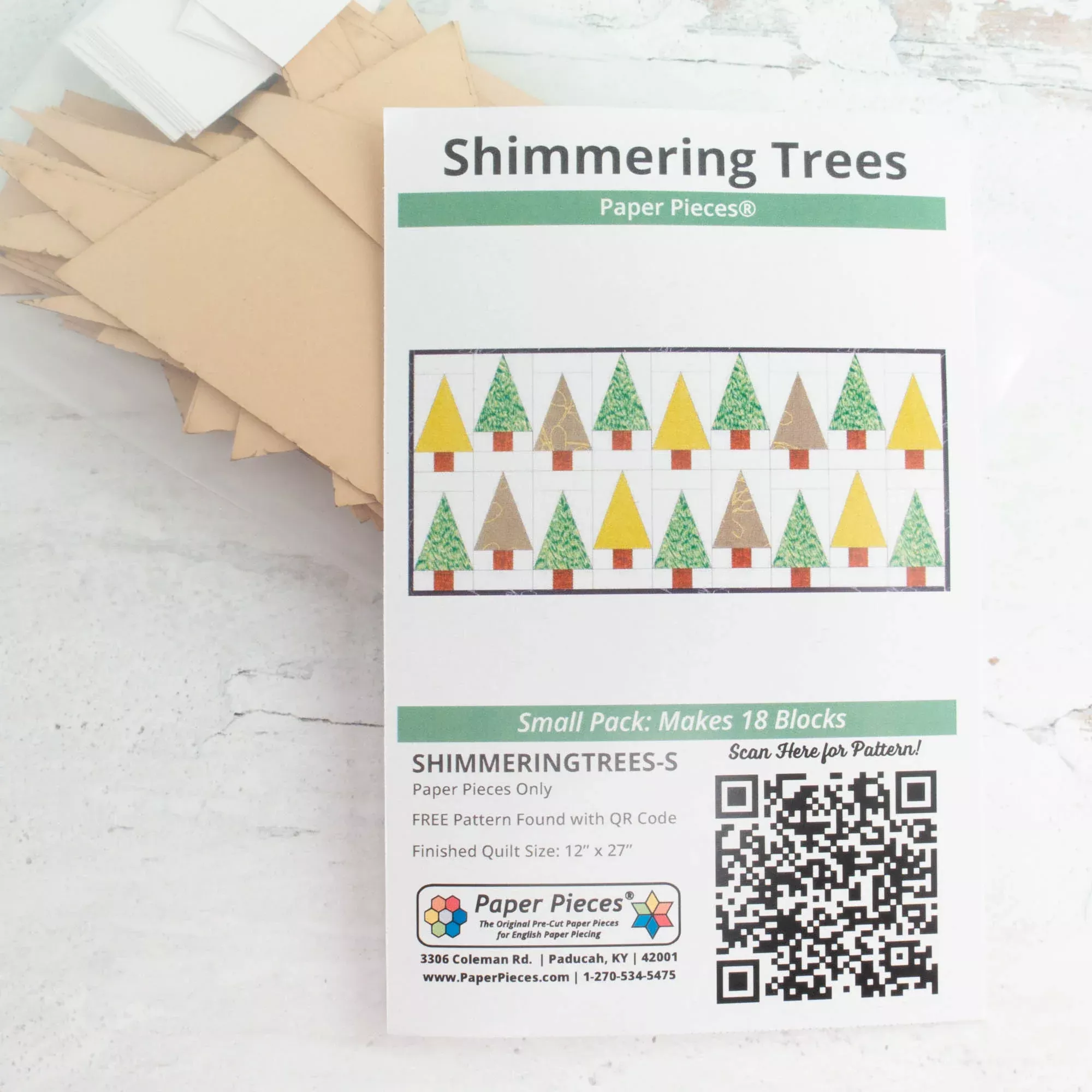 Shimmering Trees Paper Pieces Pack