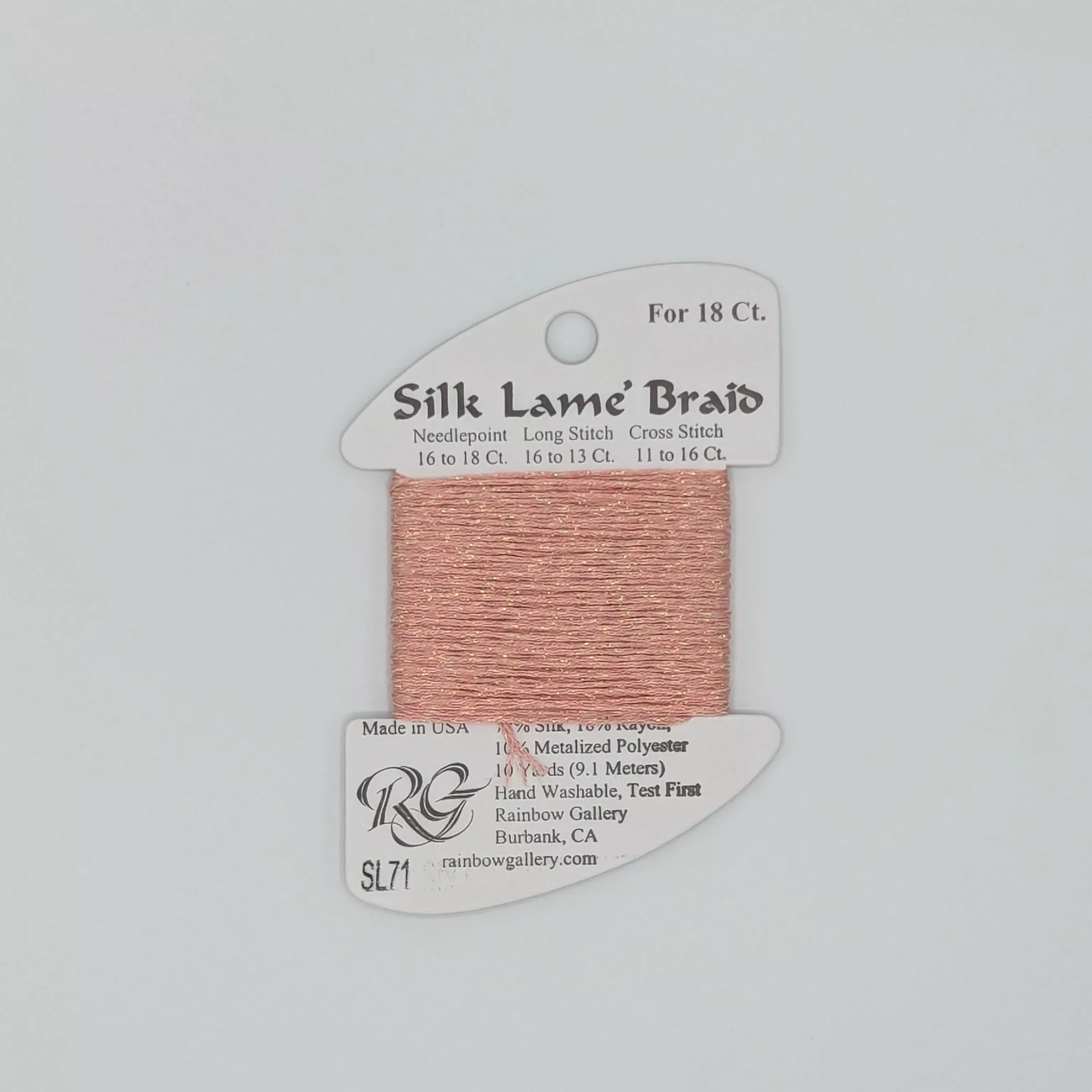 Silk Lame Braid Peach