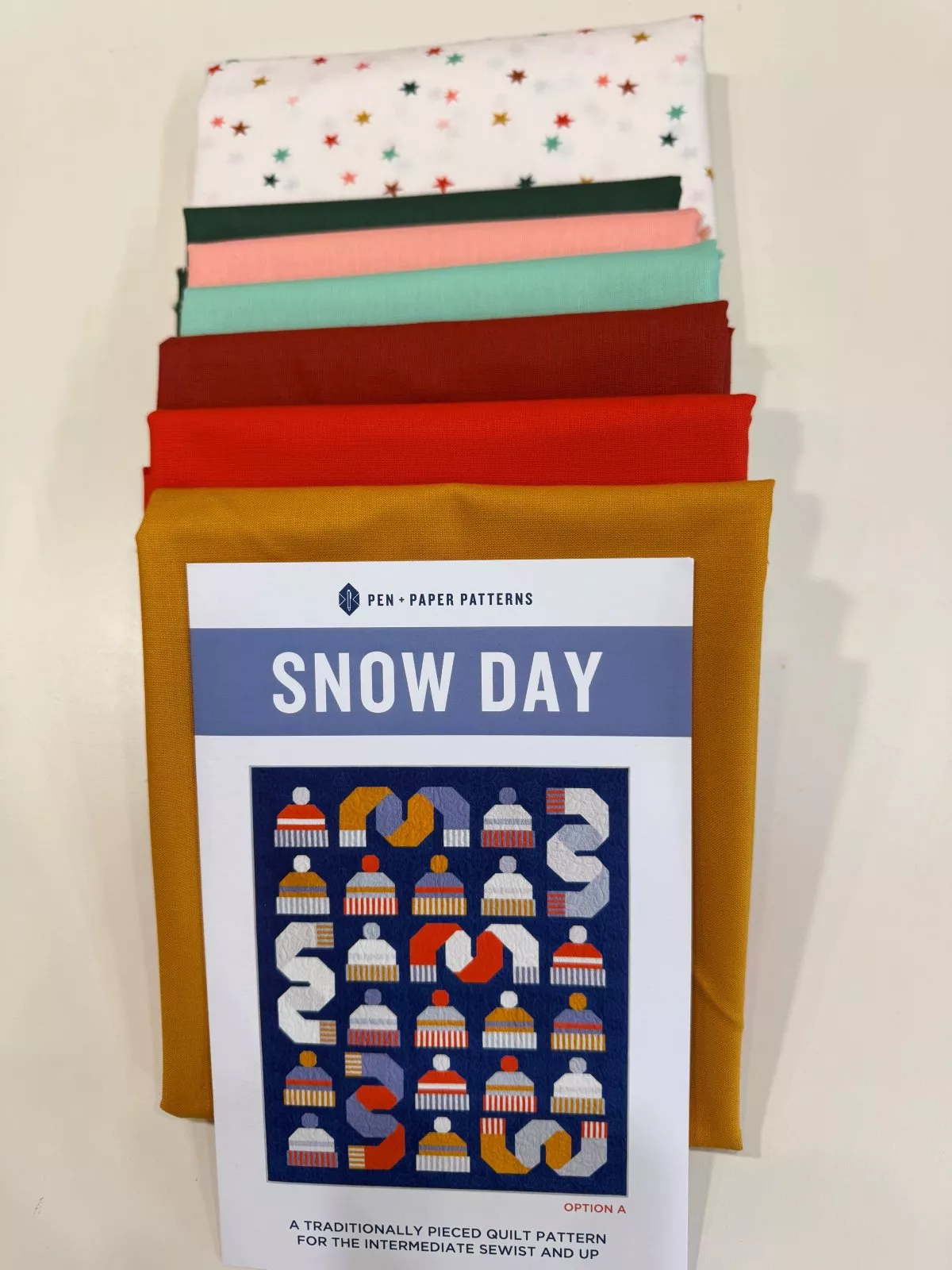 Snow Day Quilt Kit 66" x 78" solids