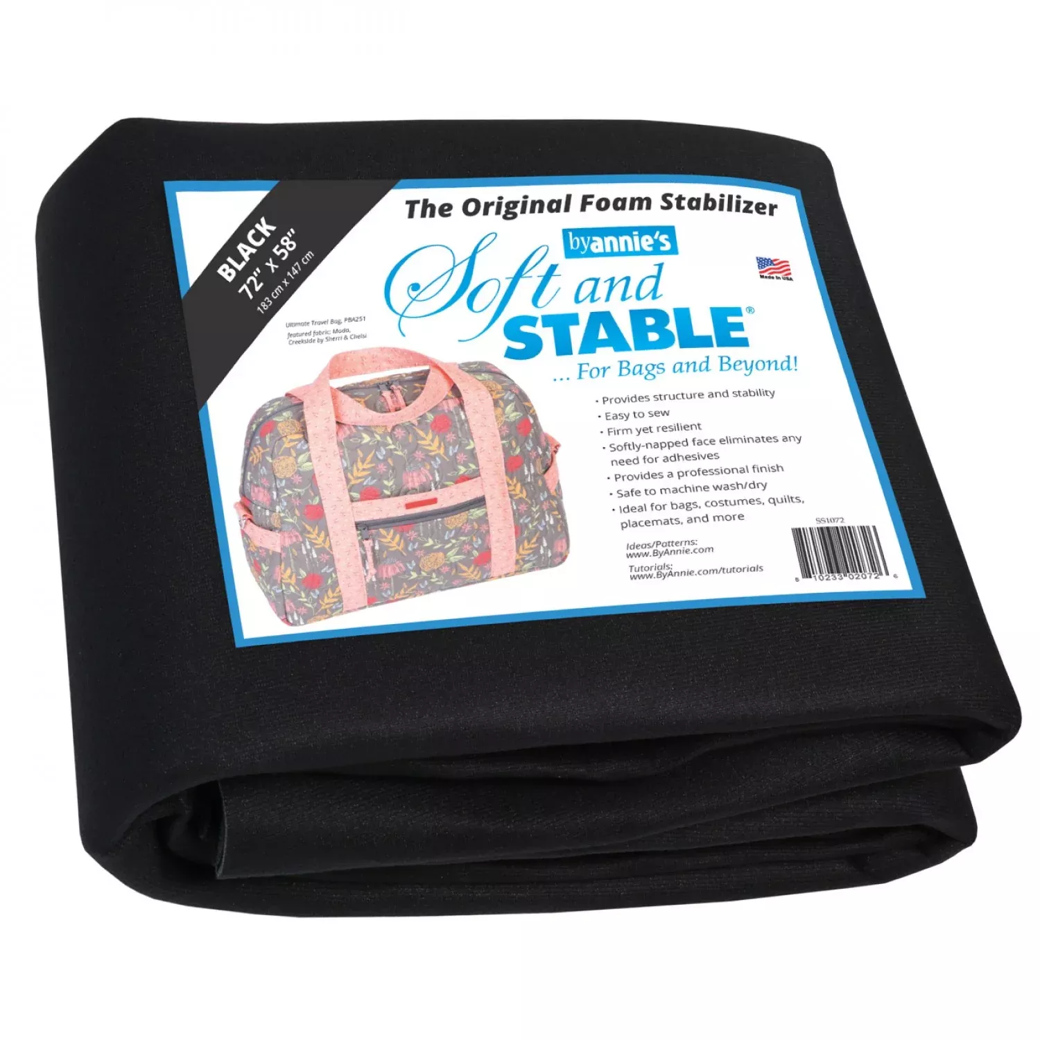 Soft and Stable Black 100% Polyester Foam Stabilizer 72in x 58in # PBASS1072 - Special Order- Special Order