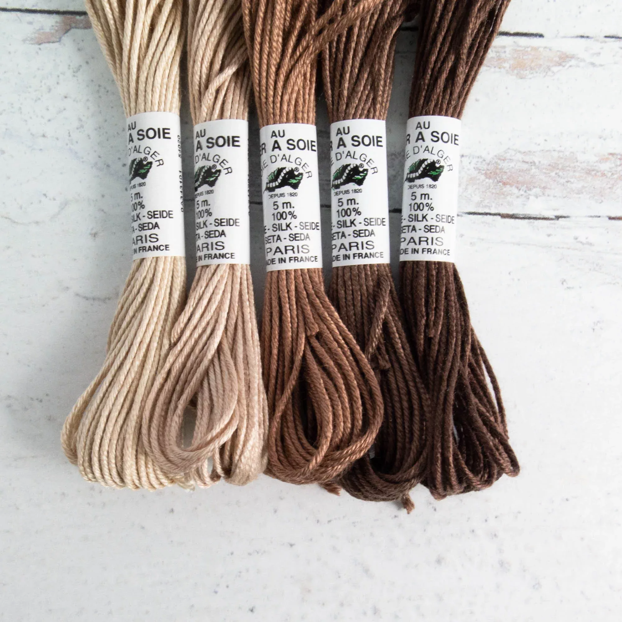 Soie d'Alger Silk Embroidery Thread - Browns