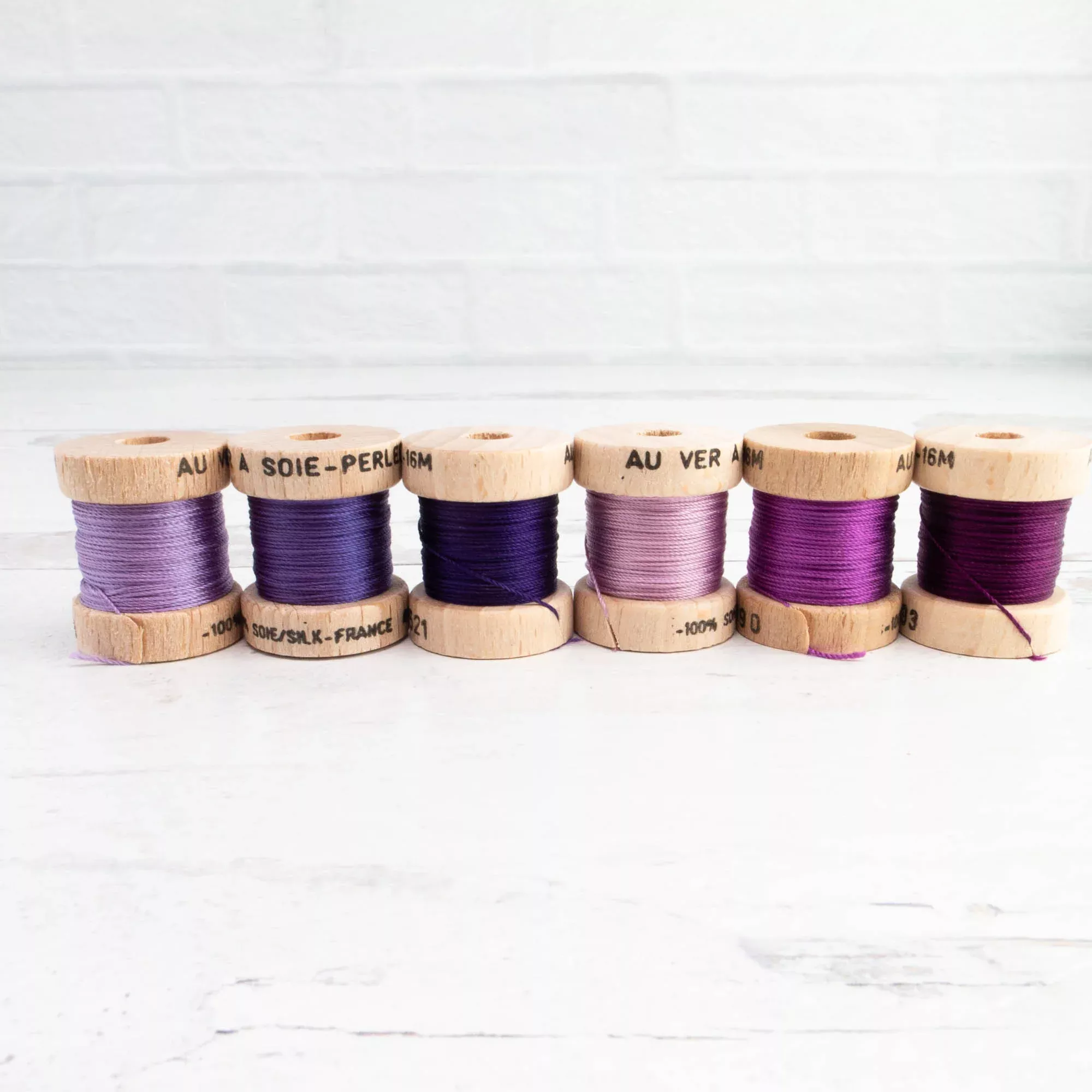 Soie Perlée Silk Perle Thread Set - Purples
