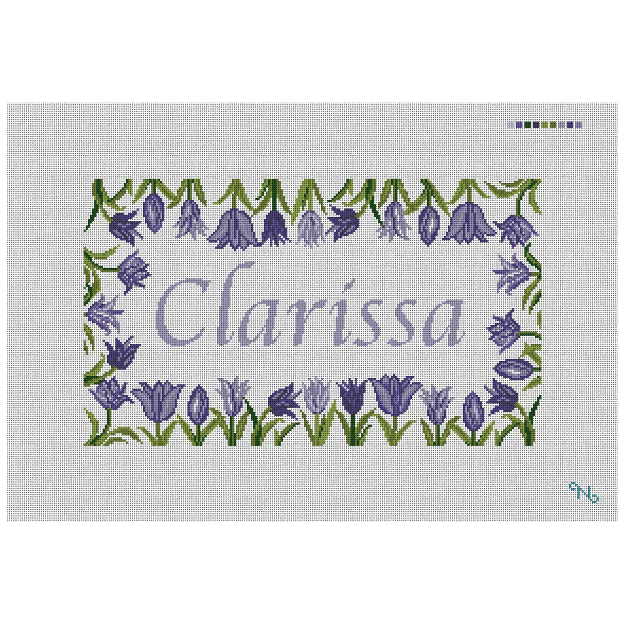 Spring Tulips Personalized Needlepoint Kit