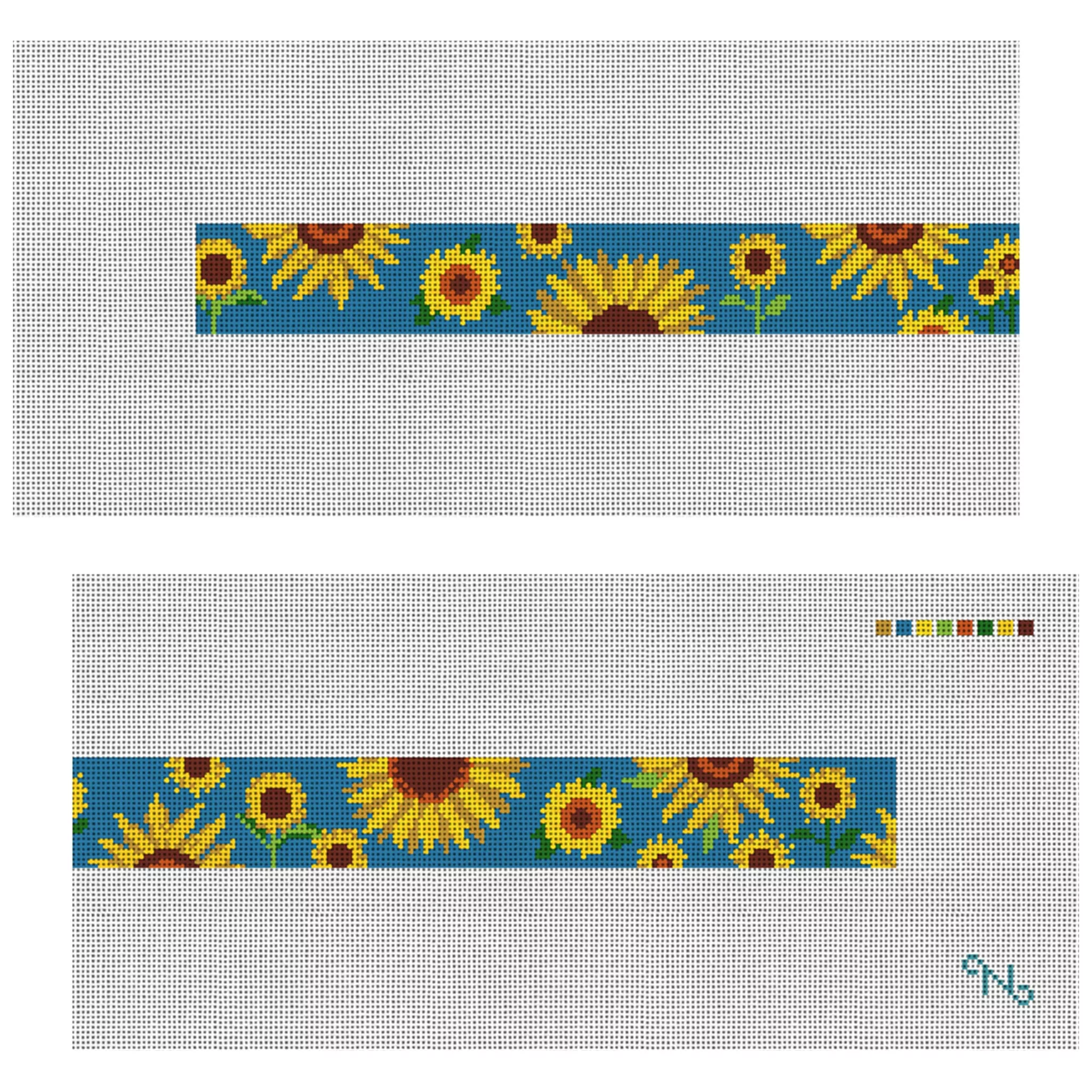 Summer Sunflower Needlepoint Dog Collar Kit