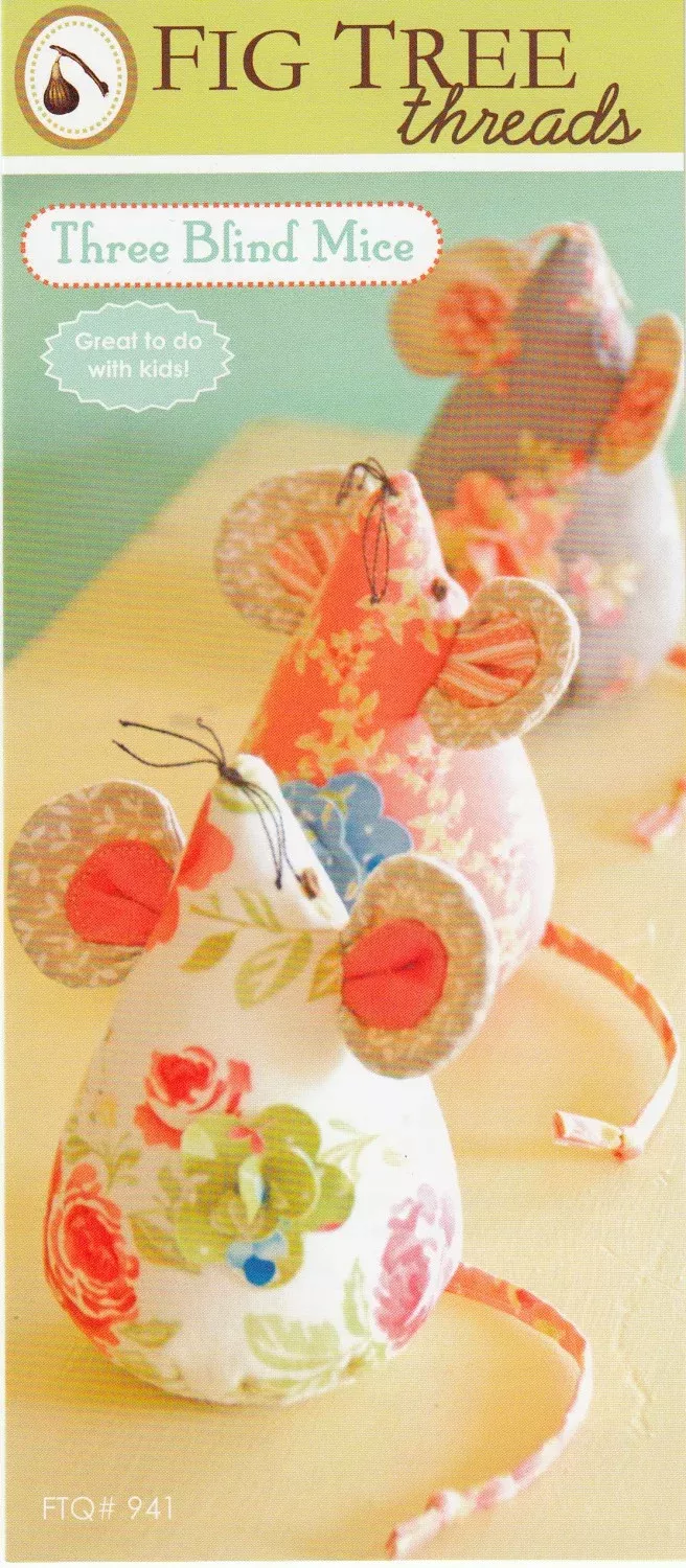 Three Blind Mice Pincushion Pattern by Fig Tree & Co.