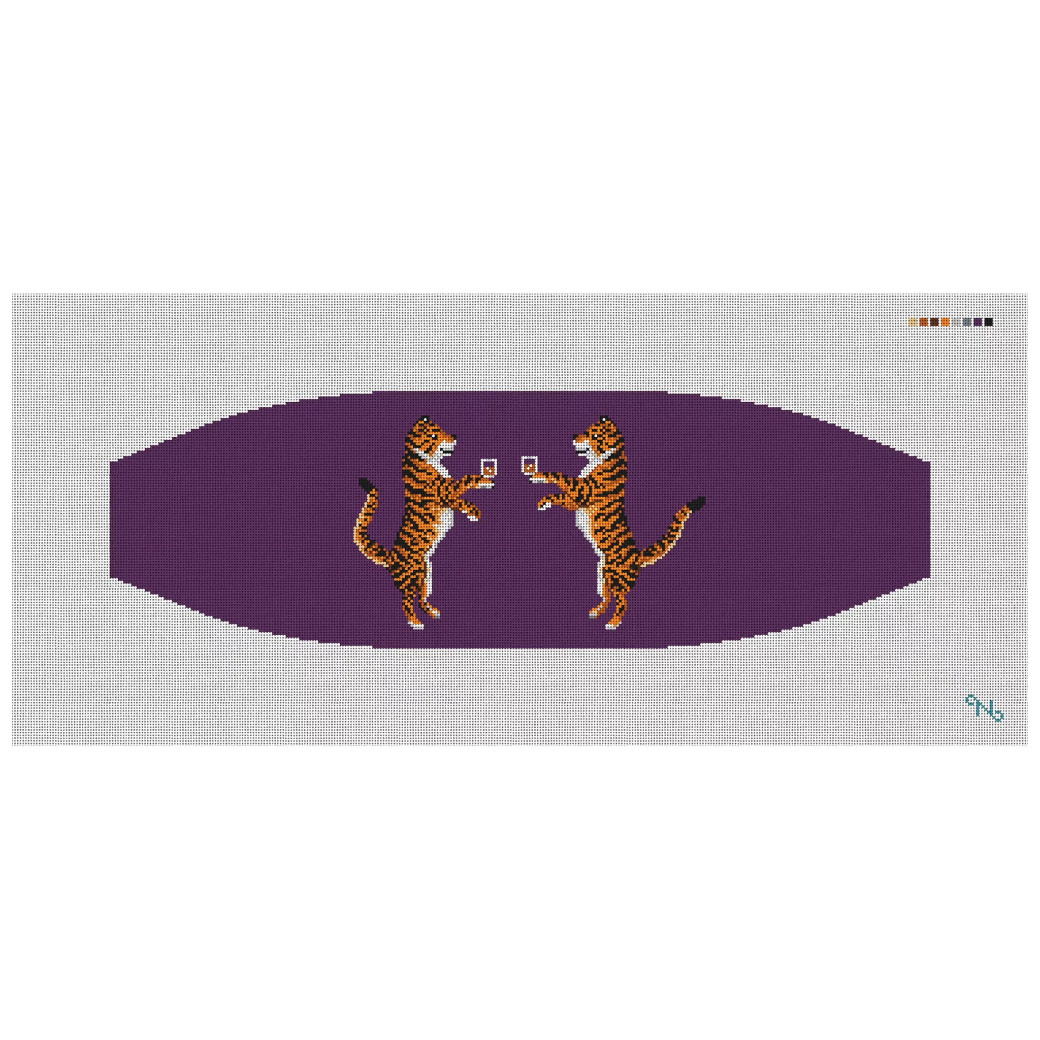 Tigers Wedding Cummerbund Needlepoint Kit