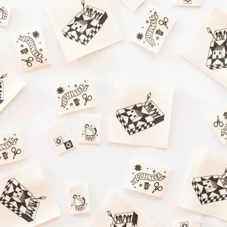 Toad and Sew Quilty Tattoo Multipack Woven Labels