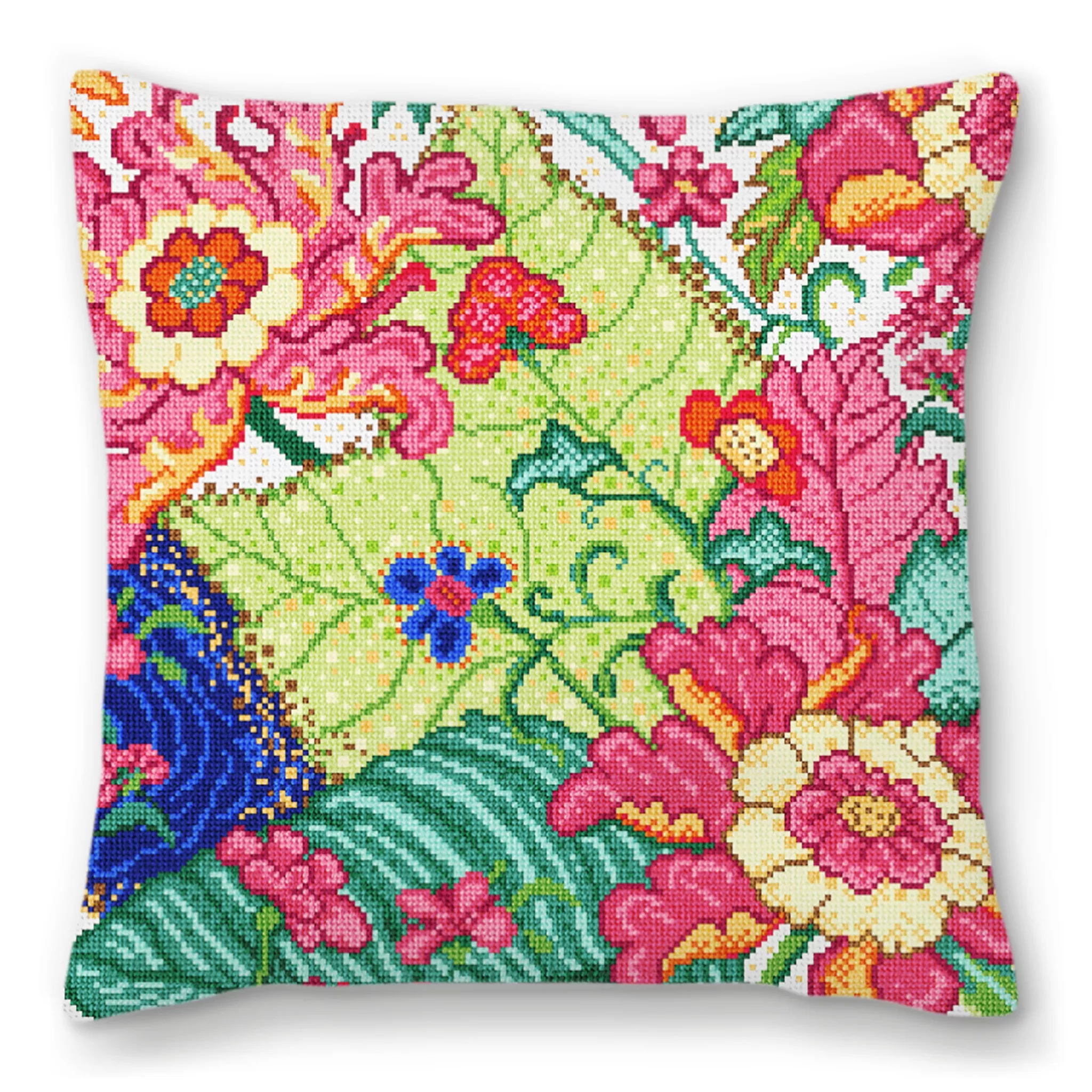 Tobacco Leaf Joy Needlepoint Pillow