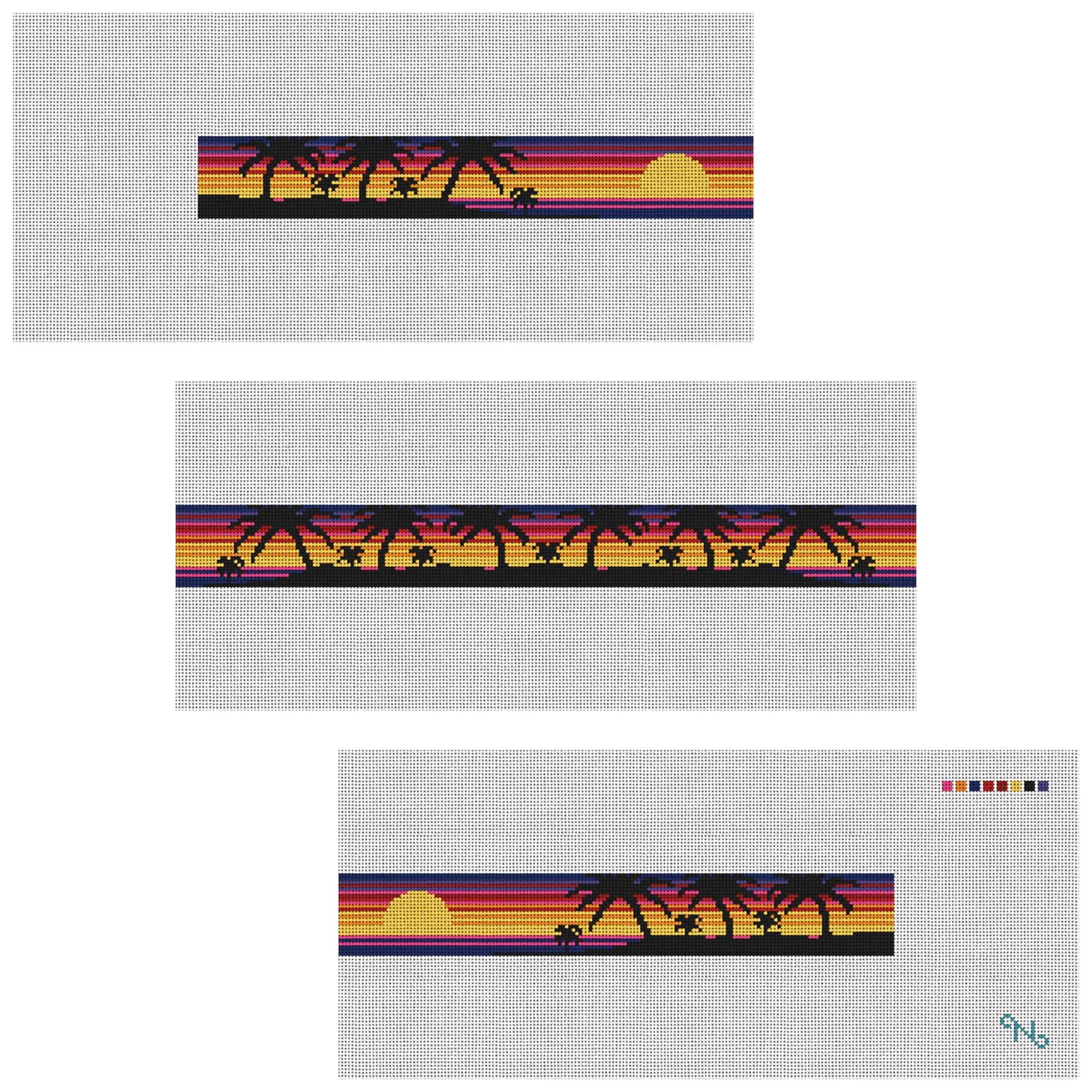 Tropical Sunset Needlepoint Belt Kit