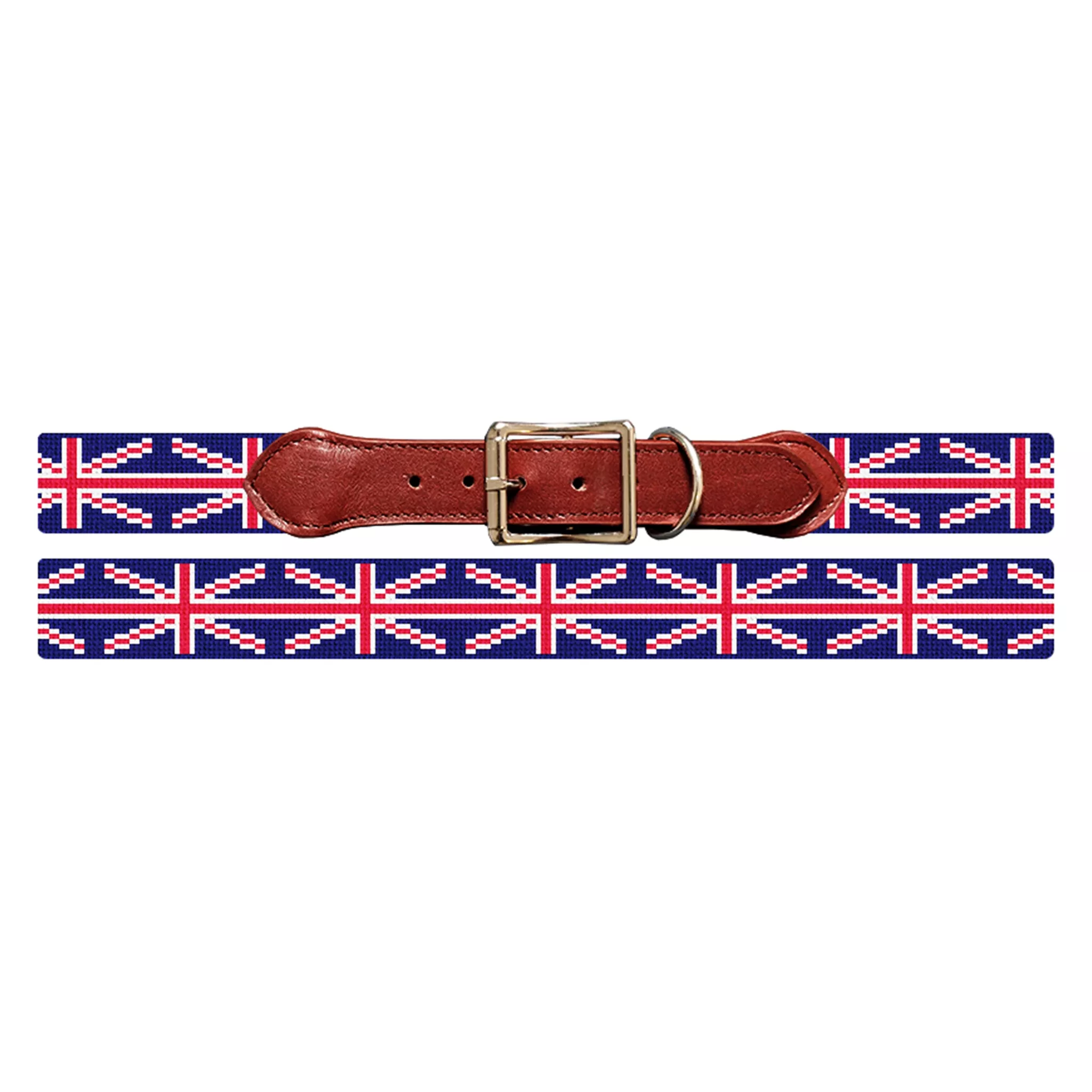 Union Jack Flag Needlepoint Dog Collar