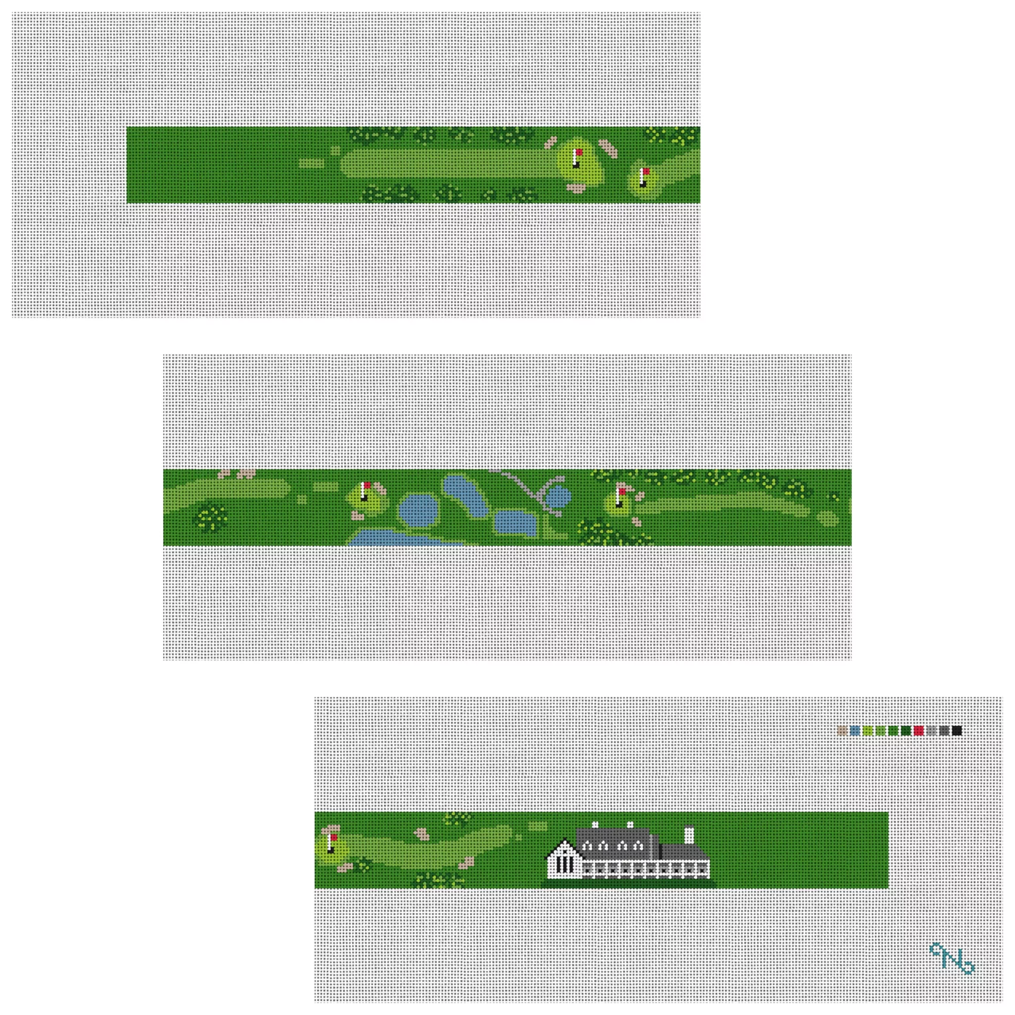 Warwick Golf Course Needlepoint Belt Kit