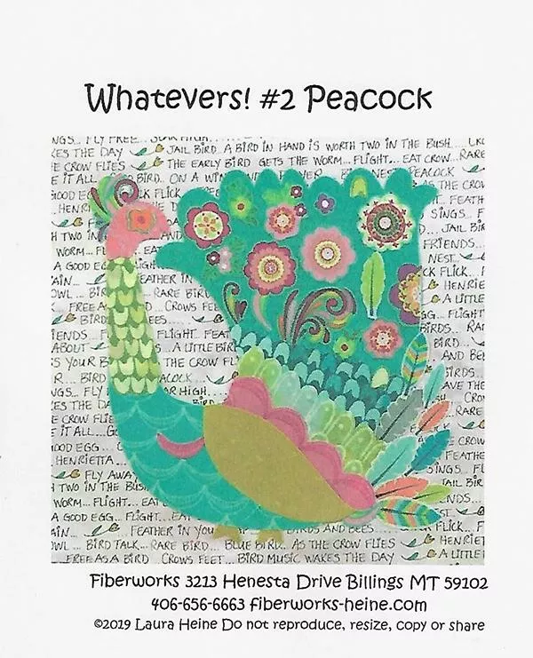 Whatevers #2 Peacock LHFW WHAT2 Fiberworks#1