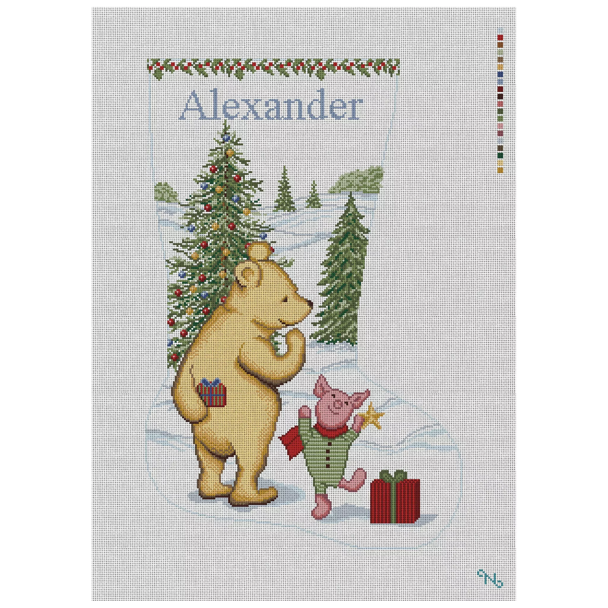 Winnie The Pooh Joy Needlepoint Stocking Kit