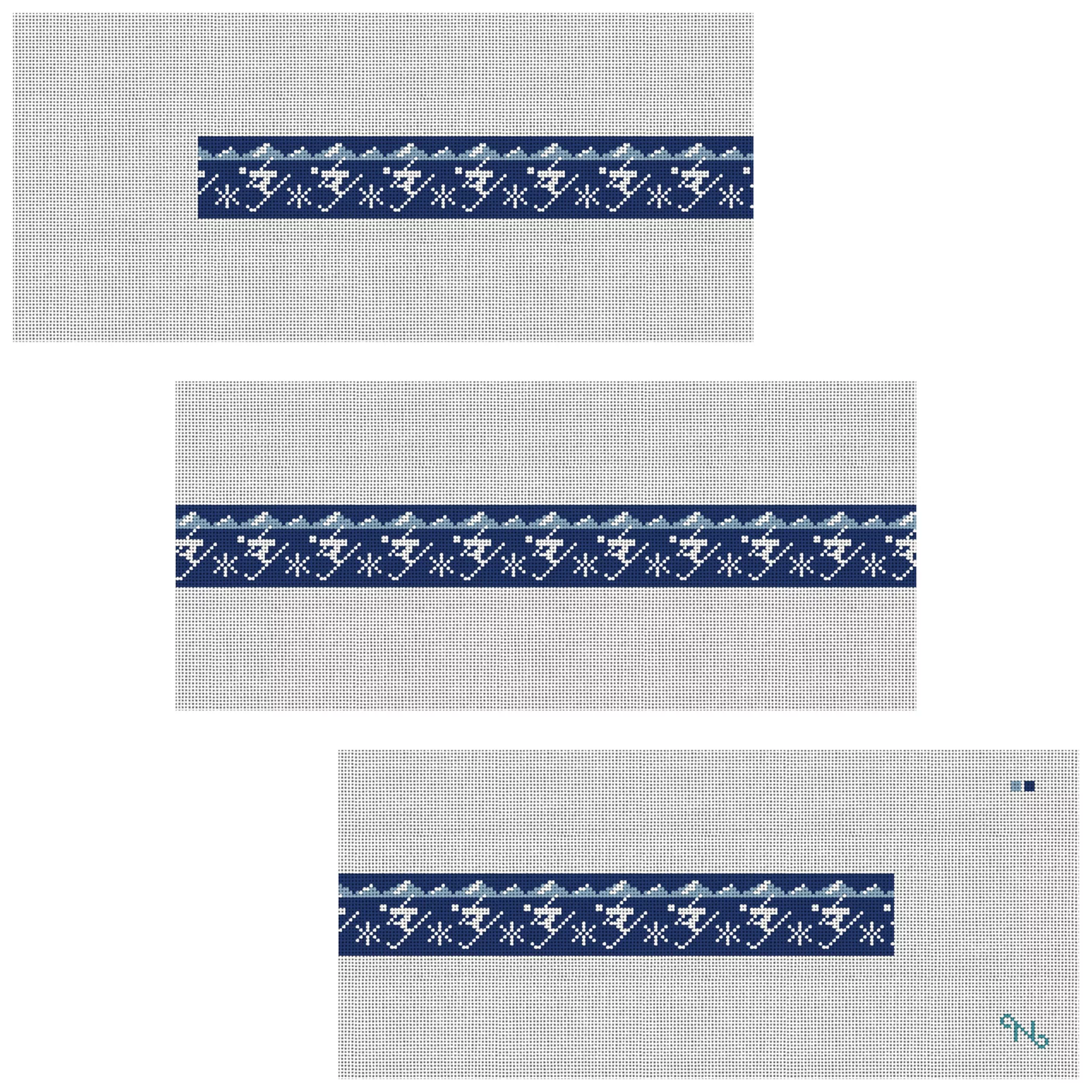 Winter Skiing Needlepoint Belt Kit