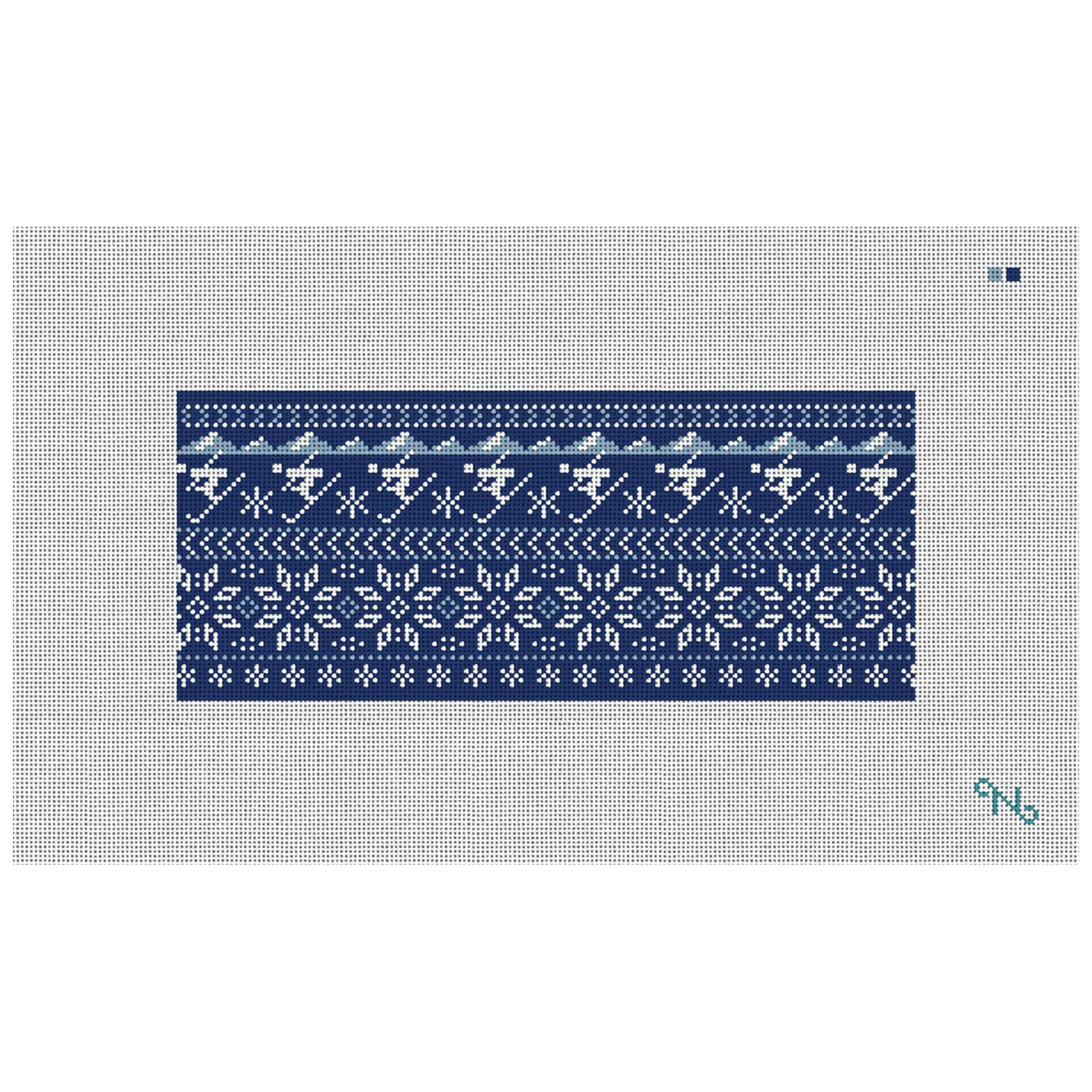 Winter Skiing Needlepoint Flask Kit