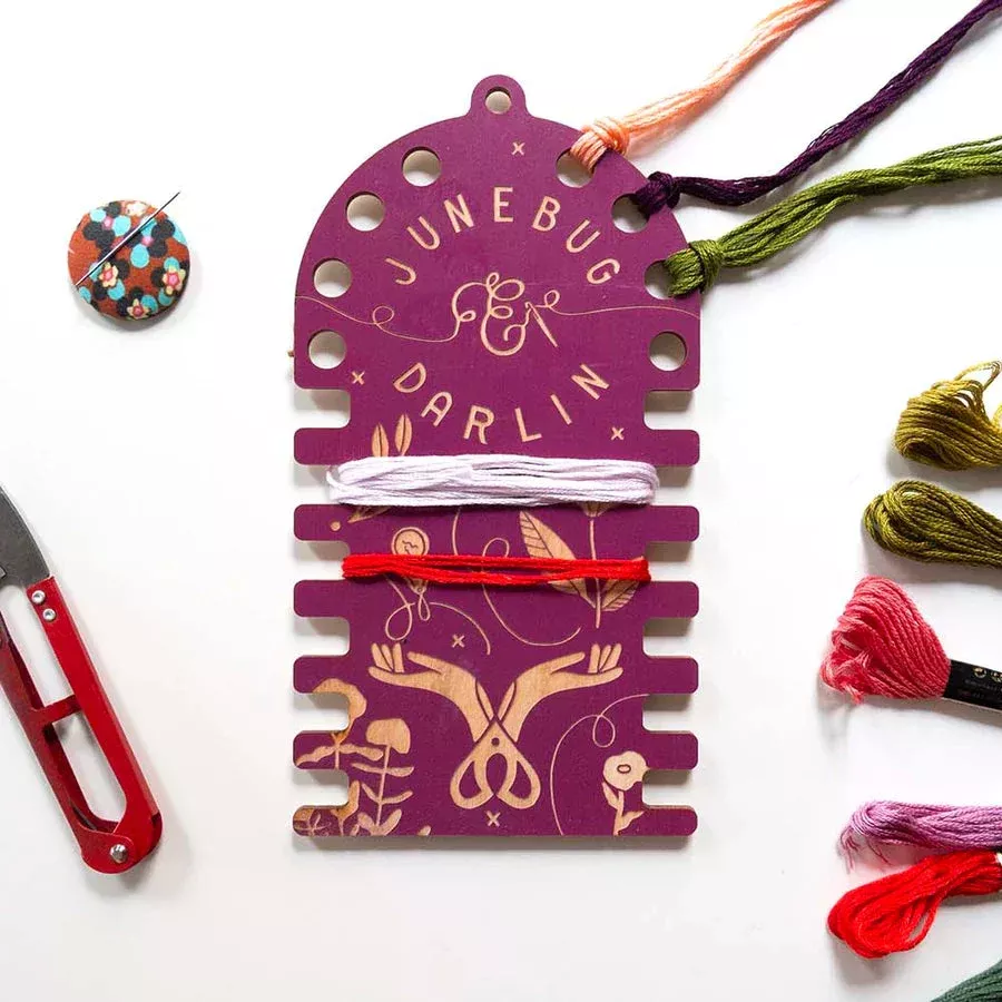 Wooden Thread Organizer (Wrap & Loop Duo)