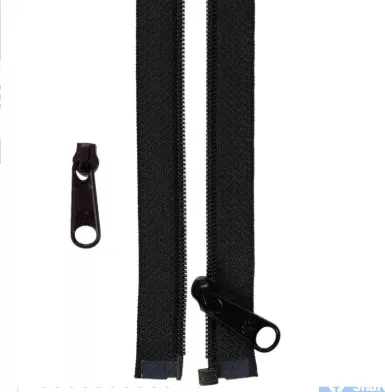 ZIP50-105 Separating Zipper and Extra Slide 50" - Black