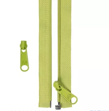 ZIP50-200 Separating Zipper and Extra Slide 50" - Apple Green