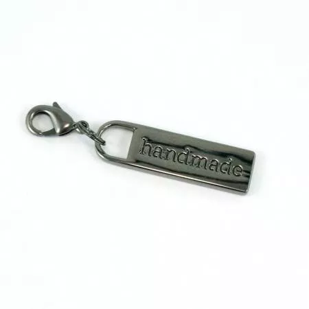 Zipper Pull Handmade in Gunmetal