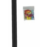 Zippers by the Yard-Black w/Multi Colored pulls