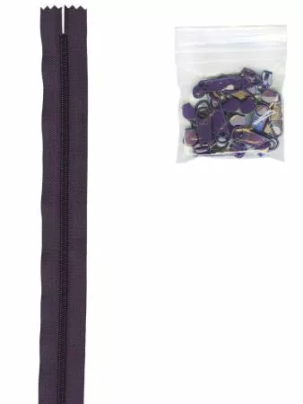 Zippers by the Yard - Eggplant