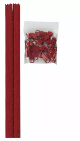 Zippers by the Yard - Hot Red