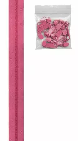 Zippers by the Yard - Raspberry